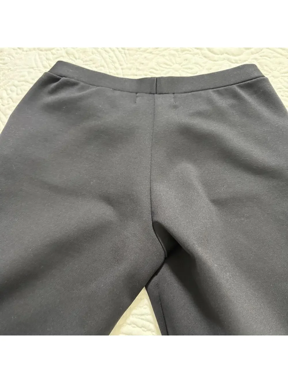 MARY LUCILLE SZ XS VTG y2k Black Straight Leg PullOn Pants Front Zipper pockets